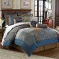 Blue Hookah Free Related Article Mirabel Blue Denim Queen-size 20-piece Bed in a Bag with Sheet Set
