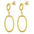 Fremada 14k Yellow Gold Polished Geometric Dangle Earrings