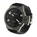 Geneva Men's 'Platinum' Round Face Silicone Watch
