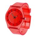 Geneva Women's 'Platinum' Red Translucent Watch
