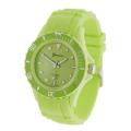 Geneva Women's 'Platinum' Lime Silicone Watch