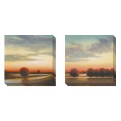 St. John 'Afternoon Meadow' Set of 2 Gallery Wrapped Canvas Art Set
