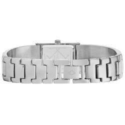 Akribos XXIV Women's Diamond Swiss Quartz Bangle Steel White Watch