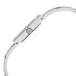Akribos XXIV Women's Diamond Swiss Quartz Bangle Steel White Watch