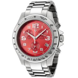 Swiss Legend Men's Eograph Red Dial Stainless Steel Chronograph Watch