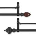 Simply Elegant Adjustable 74 to 98-inch Double Curtain Rod Set