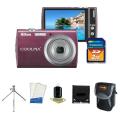 Nikon CoolPix S-230 10 MP Digital Camera with Camera Accessories Kit (Refurbished)