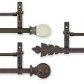 Simply Elegant 28 to 50-inch Adjustable Double Curtain Rod Set