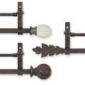 Simply Elegant 98 to 144-inch Adjustable Double Curtain Rod Set