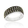 Sterling Silver 1/2ct TDW Brown Diamond Wave Ring
