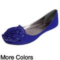 Bamboo by Journee Women's 'Justine-53' Rosette Accent Ballet Flats