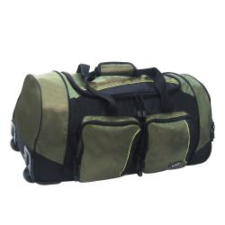 Olympia 26-inch Jacquard Fabric Rolling Duffel Bag