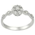 Tressa Sterling Silver Cubic Zirconia Flower Ring