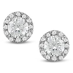 18k White Gold 1/2ct TDW Diamond Earrings (G-H, SI1-SI2)