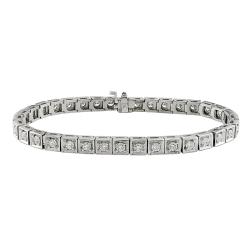 14k White Gold 3ct TDW Diamond Tennis Bracelet (G-H, SI1-SI2)