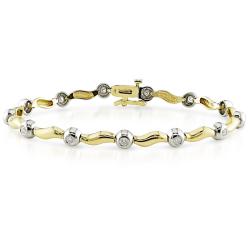 14k Two-tone Gold 5/8ct TDW Diamond Bracelet (H-I, I1-I2)