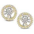 18k Two-tone Gold 1 3/4ct TDW Diamond Earrings (G-H, SI1-SI2)