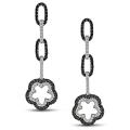 Miadora 18k Gold 1 1/3ct TDW Black and White Diamond Earrings (G-H, SI1-SI2)