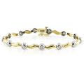 14k Two-tone Gold 5/8ct TDW Diamond Bracelet (H-I, I1-I2)