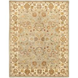 Handmade Heritage Oushak Light Green/Beige Wool Rug (12' x 18')