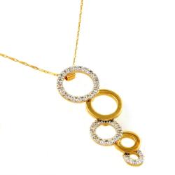 14k Yellow Gold 2/5ct TDW Diamond Circle Necklace (H-I, I1-I2)
