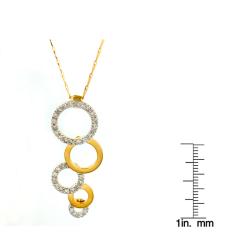 14k Yellow Gold 2/5ct TDW Diamond Circle Necklace (H-I, I1-I2)