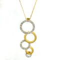 14k Yellow Gold 2/5ct TDW Diamond Circle Necklace (H-I, I1-I2)
