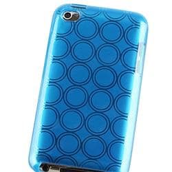 Clear Light Blue Circle TPU Rubber Case for Apple iPod Touch