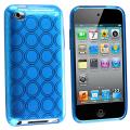 Clear Light Blue Circle TPU Rubber Case for Apple iPod Touch