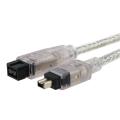 Translucent IEEE 9 pin-4 pin M to M 6-foot 1394b Firewire 800 Cable