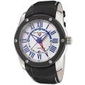 Swiss Legend Men's Traveler Black Leather GMT Watch