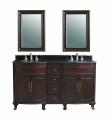 Gemini 62-inch Traditional Double-sink Bathroom Vanity Set