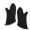 Pyrotex Black Oven Mitts (Set of 2)