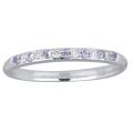 10k White Gold Tanzanite and 1/10ct TDW Diamond Ring (I-J, I2)