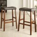Nova Cherry Cushioned 29-inch Saddle Bar Stools (Set of 2)