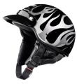 Raider Deluxe Gloss Black 'n' Flame Half Helmet