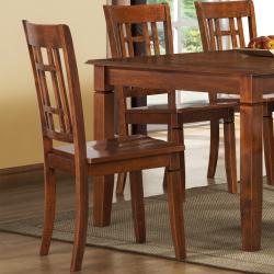 ETHAN HOME Athens Walnut Lattice-back Chairs (Set of 2)