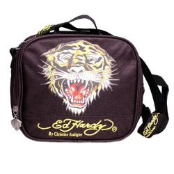 Ed Hardy Boy's Black Tiger Insulated Canvas Lunch Bag 