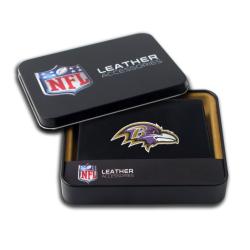 Baltimore Ravens Men's Black Leather Bi-fold Wallet