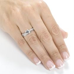 14k White Gold 3/4ct TDW Diamond Bridal Ring Set (H-I, SI1-SI2)
