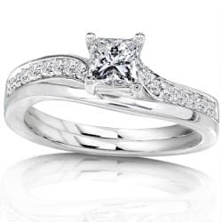 14k White Gold 1/2ct TDW Diamond Bridal Ring Set (H-I, I1-I2)