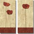 Daphne Brissonnett 'Pop Art Poppies' 2-piece Canvas Art Set