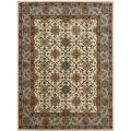 Complementing Guideposts on Twisted Wrought Iron candle Holders Handmade Hard-twisted Alexa Constantinople Ivory Wool Rug (6' x 9')