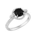 14k White Gold 1 3/4ct TDW Black and White Diamond Ring (G-H, SI1-SI2)