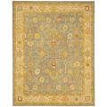 Handmade Oushak Slate Blue/ Ivory Wool Rug (6' x 9')