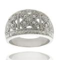 Sterling Silver 1/4ct TDW Diamond Filigree Ring
