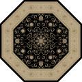 Kingston Oriental Black Rug (5'3 Round)