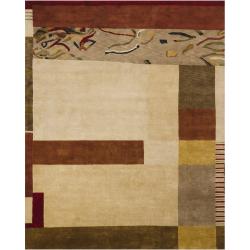 Hand-knotted Mandara New Zealand Wool Rug (8' x 10')