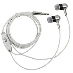 Silver Universal In-ear 3.5 mm Stereo Headset with On Off and Mic