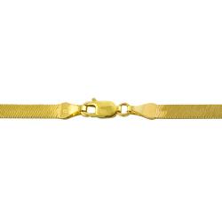 10k Two-tone Gold 20-inch Reversible Herringbone Necklace